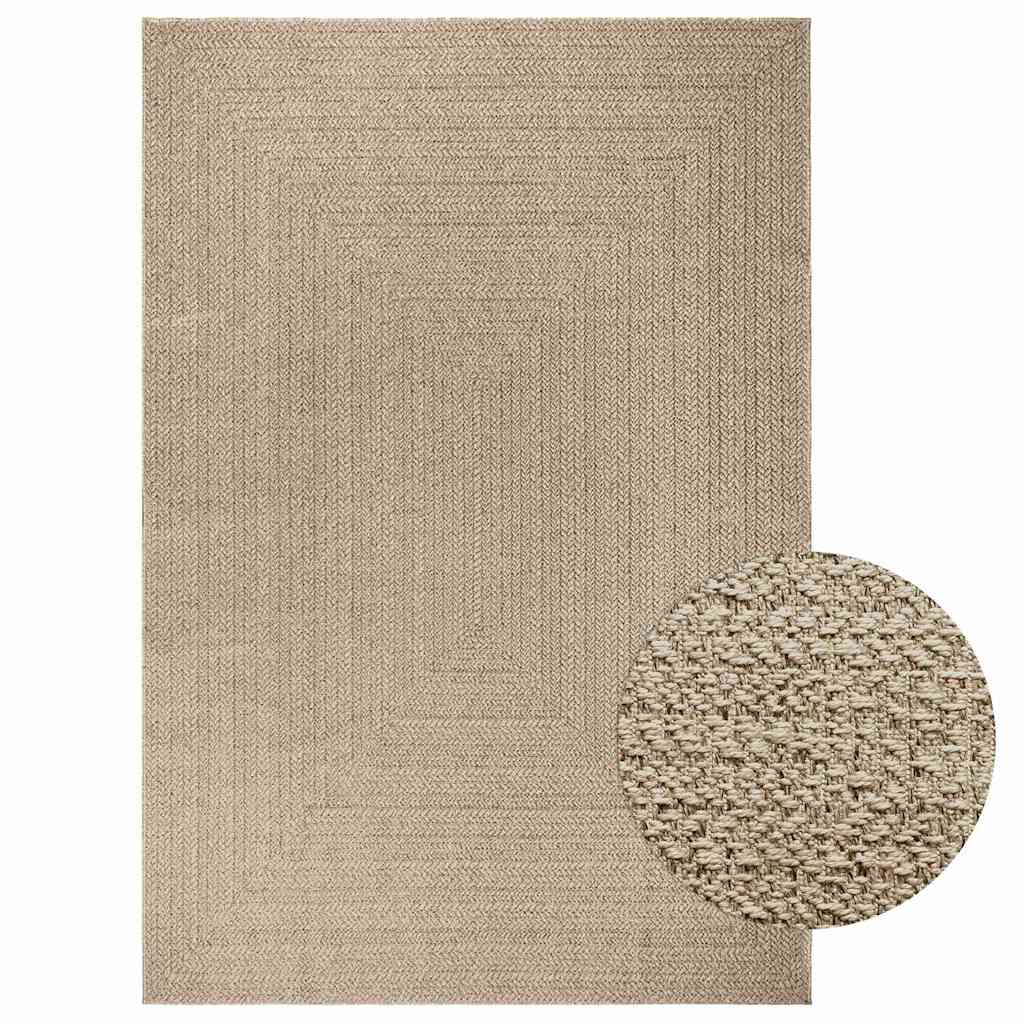 Teppich ZIZUR Beige 200×290 cm Jute-Optik Indoor und Outdoor