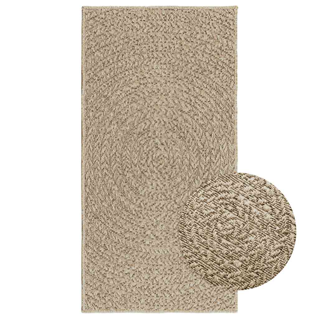 Teppich ZIZUR Beige 60×110 cm Jute-Optik Indoor und Outdoor