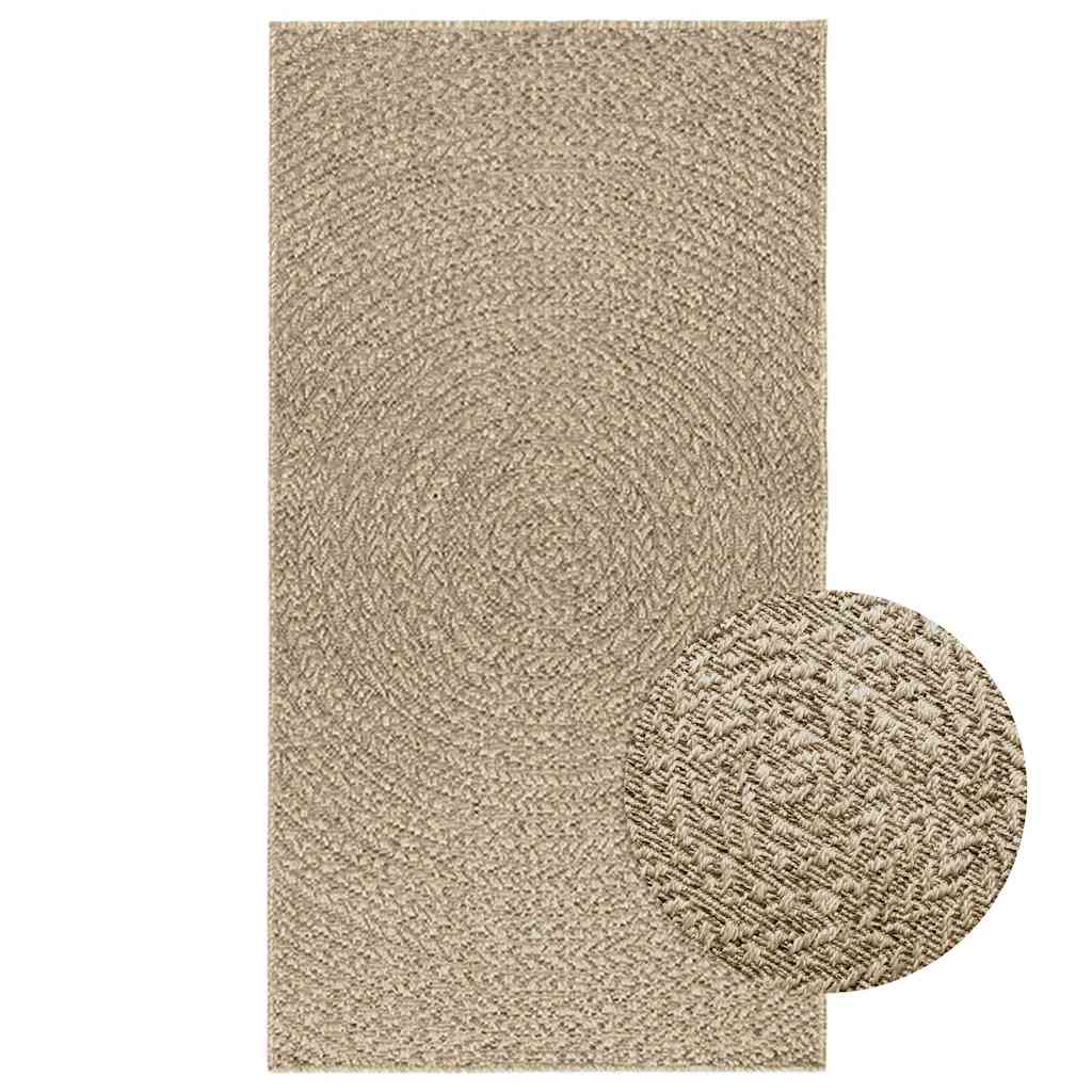 Teppich ZIZUR Beige 80×150 cm Jute-Optik Indoor und Outdoor