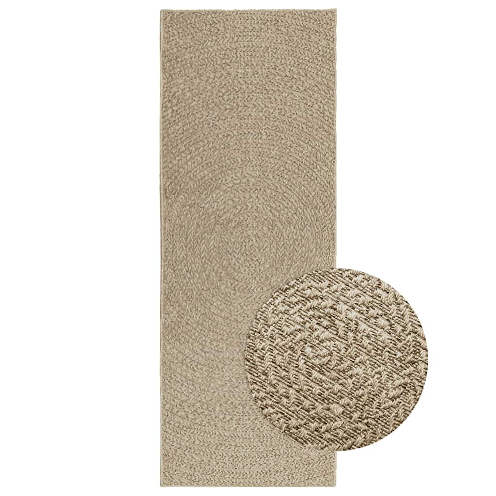 Teppich ZIZUR Beige 80×200 cm Jute-Optik Indoor und Outdoor