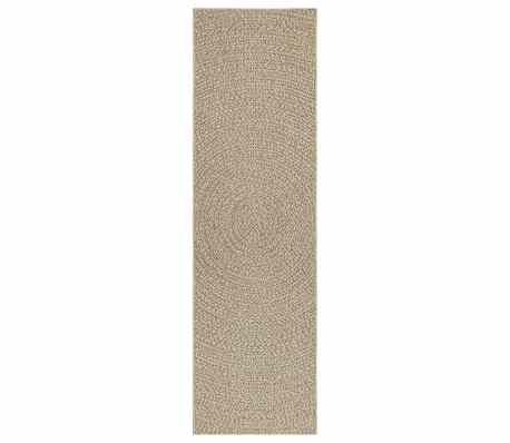 vidaXL Vloerkleed ZIZUR beige binnen en buiten 80x250 cm jute look