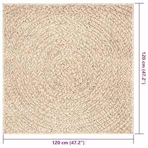 Koberec ZIZUR béžový 120x120 cm jutový vzhled interiér exteriér - obrázek 7
