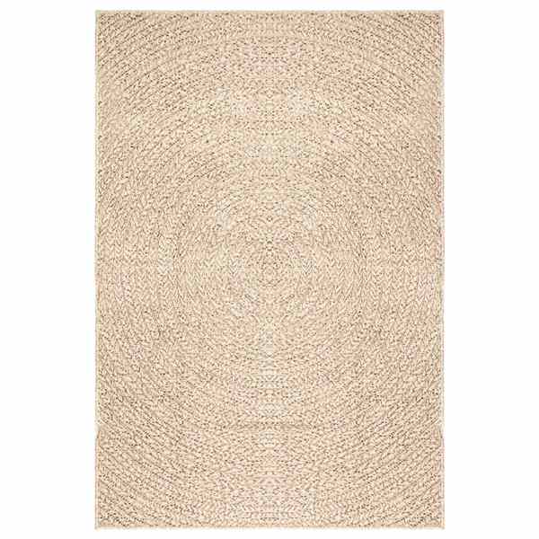vidaXL vaip "ZIZUR", beež, 140x200 cm, džuudi v&auml;limus, tuppa ja &otilde;ue