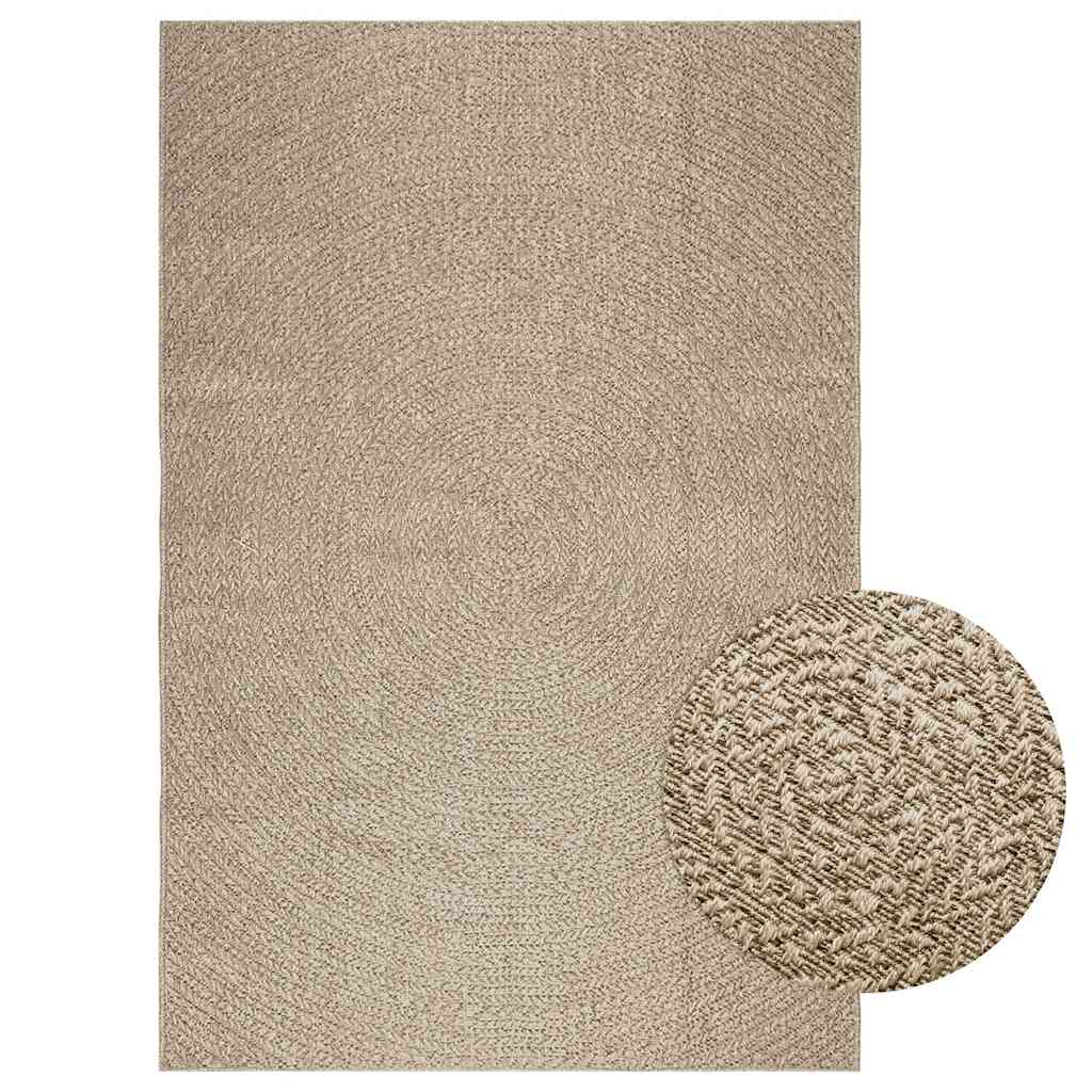 Teppich ZIZUR Beige 160×230 cm Jute-Optik Indoor und Outdoor