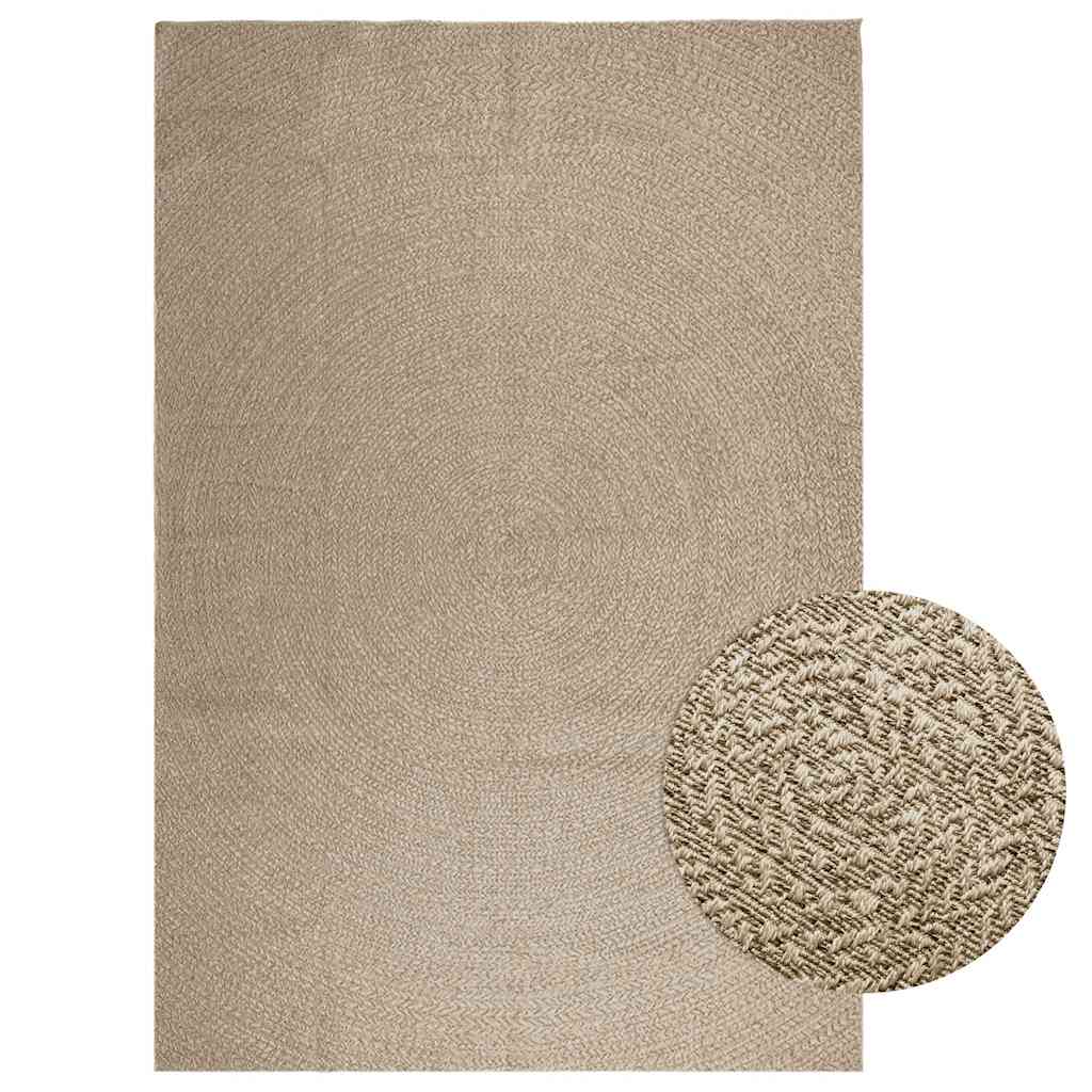 Teppich ZIZUR Beige 240×340 cm Jute-Optik Indoor und Outdoor