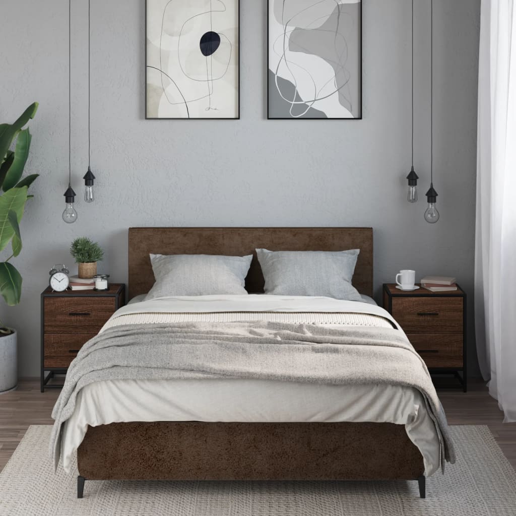 Thumbnail - vidaXL Nachttische 2 Stk. Braun Eichen-Optik 40x31x50 cm Holzwerkstoff