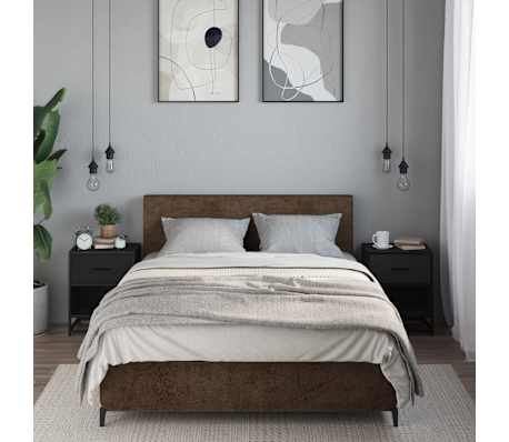 vidaXL Noptiere, 2 buc., negru, 40x31x50 cm, lemn prelucrat