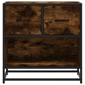 Noční stolek kouřový dub 60 x 31 x 60 cm kompozit dřevo a kovu - obrázek 5