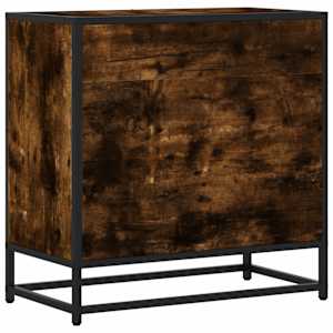 Noční stolek kouřový dub 60 x 31 x 60 cm kompozit dřevo a kovu - obrázek 7