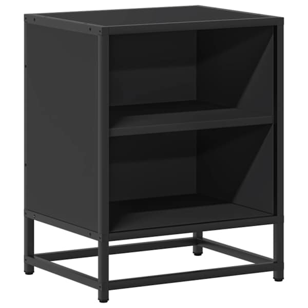 vidaXL &ouml;&ouml;kapp Must 40x31x50 cm Tehniline puit ja metall