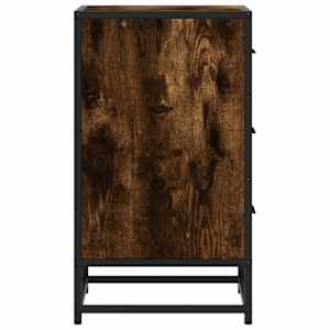 Noční stolek kouřový dub 40x34,5x60 cm kompozitní dřevo a kov - obrázek 6
