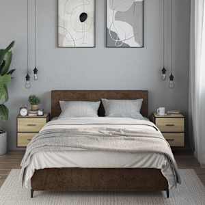 Nástěnné noční stolky 2 ks dub sonoma 40x31x39,5 cm - obrázek 3