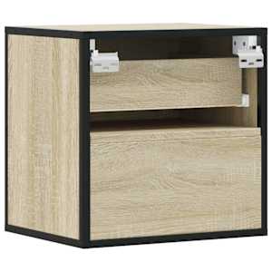 Nástěnné noční stolky 2 ks dub sonoma 40x31x39,5 cm - obrázek 8
