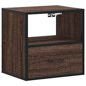 vidaXL Seinale kinnitatav &ouml;&ouml;kapp pruun tamm 40x31x39,5 cm