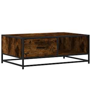 vidaXL kohvilaud, suitsutamm, 90x57x35 cm, tehispuit ja metall