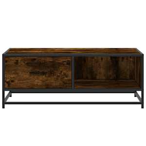 Konferenční stolek kouřový dub 90 x 57 x 35 cm kompozit a kov - obrázek 5