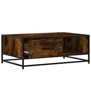 Konferenční stolek kouřový dub 90 x 57 x 35 cm kompozit a kov - obrázek 8