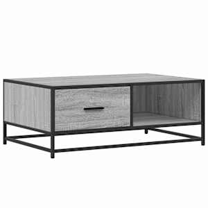 vidaXL kohvilaud, hall Sonoma tamm, 90x57x35 cm, tehispuit ja metall