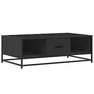 Konferenční stolek černý 100x57x35 cm kompozitní dřevo a kov - obrázek 2