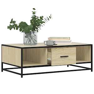 Konferenční stolek dub sonoma 100 x 57 x 35 cm kompozit a kov - obrázek 4