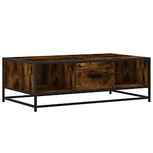 Konferenční stolek kouřový dub 100 x 57 x 35 cm kompozit a kov - obrázek 2