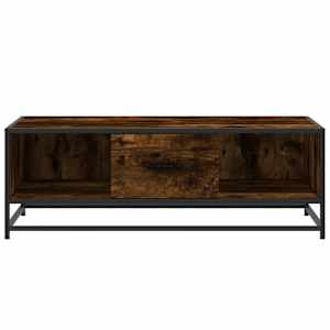 Konferenční stolek kouřový dub 100 x 57 x 35 cm kompozit a kov - obrázek 5