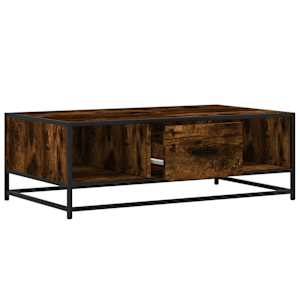 Konferenční stolek kouřový dub 100 x 57 x 35 cm kompozit a kov - obrázek 8