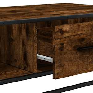 Konferenční stolek kouřový dub 100 x 57 x 35 cm kompozit a kov - obrázek 9