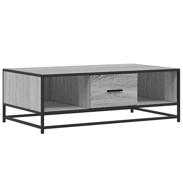 vidaXL kohvilaud, hall Sonoma tamm, 100x57x35 cm, tehispuit ja metall