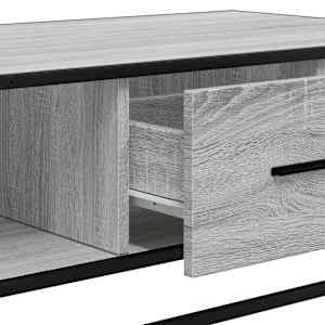Konferenční stolek šedý sonoma 100 x 57 x 35 cm kompozit a kov - obrázek 9