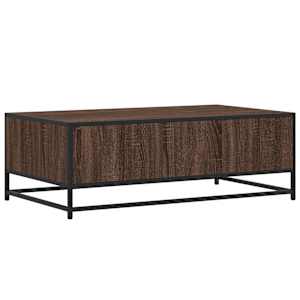Konferenční stolek hnědý dub 100 x 57 x 35 cm kompozit a kov - obrázek 7