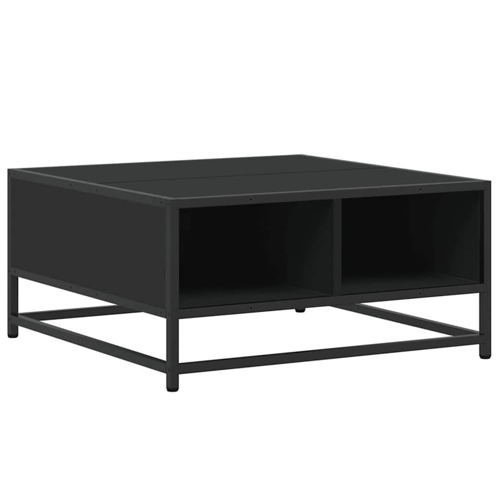 vidaXL Konferenční stolek černý 60,5x60,5x30 cm kompozitní dřevo a kov