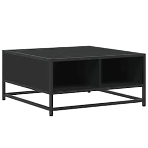 Konferenční stolek černý 60,5x60,5x30 cm kompozitní dřevo a kov - obrázek 2