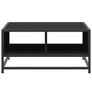Konferenční stolek černý 60,5x60,5x30 cm kompozitní dřevo a kov - obrázek 5