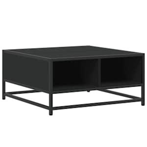 Konferenční stolek černý 60,5x60,5x30 cm kompozitní dřevo a kov - obrázek 7