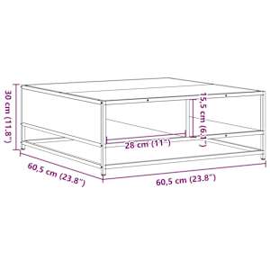 Konferenční stolek černý 60,5x60,5x30 cm kompozitní dřevo a kov - obrázek 10