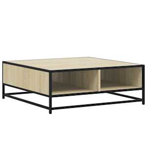 Konferenční stolek dub sonoma 80 x 80 x 30 cm kompozit a kov - obrázek 2