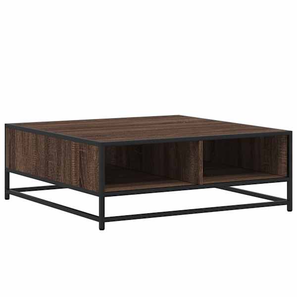 vidaXL diivanilaud pruun tamm 80x80x30 cm Engineered Wood and Metal