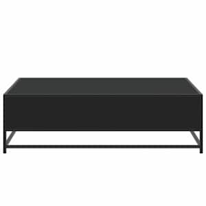 Konferenční stolek černý 100x100x30 cm kompozitní dřevo a kov - obrázek 6