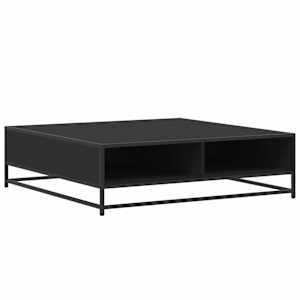 Konferenční stolek černý 100x100x30 cm kompozitní dřevo a kov - obrázek 7