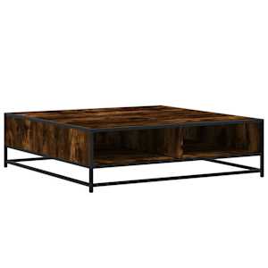 Konferenční stolek kouřový dub 100 x 100 x 30 cm kompozit a kov - obrázek 7