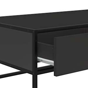 Konferenční stolek černý 100x50x35 cm kompozitní dřevo a kov - obrázek 9