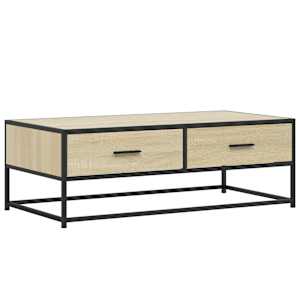 Konferenční stolek dub sonoma 100 x 50 x 35 cm kompozit a kov - obrázek 2