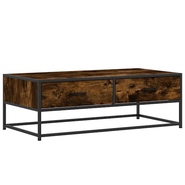 vidaXL kohvilaud, suitsutamm, 100 x 50 x 35 cm, tehispuit ja metall