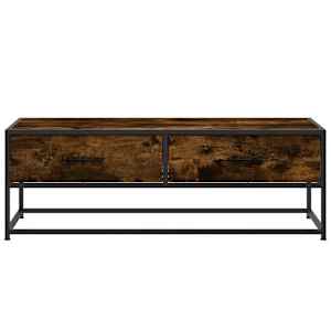Konferenční stolek kouřový dub 100 x 50 x 35 cm kompozit a kov - obrázek 5