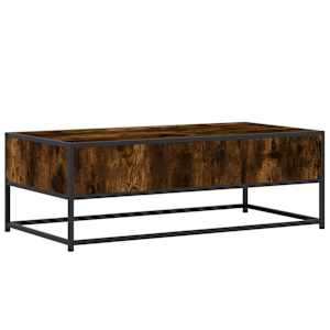 Konferenční stolek kouřový dub 100 x 50 x 35 cm kompozit a kov - obrázek 7