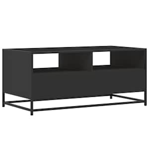 Konferenční stolek černý 100x50x45 cm kompozitní dřevo a kov - obrázek 7