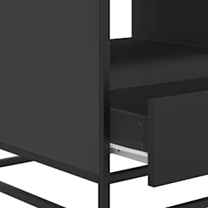 Konferenční stolek černý 100x50x45 cm kompozitní dřevo a kov - obrázek 9