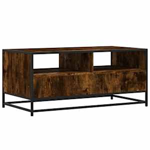 Konferenční stolek kouřový dub 100 x 50 x 45 cm kompozit a kov - obrázek 7