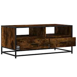 Konferenční stolek kouřový dub 100 x 50 x 45 cm kompozit a kov - obrázek 8